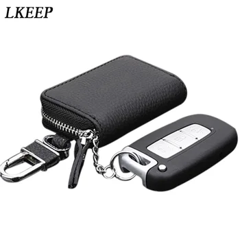 

PU Leather Car Key Wallets Men Key Holder Housekeeper Keys Organizer Women Keychain Cover Zipper Key Case Bag Pouch Purse