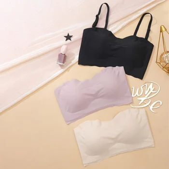 

2019 New Gathering Invisible Bras Seamless Bralette Underwear Women Push Up Strapless Bra Wedding Brassiere Underwired Girls