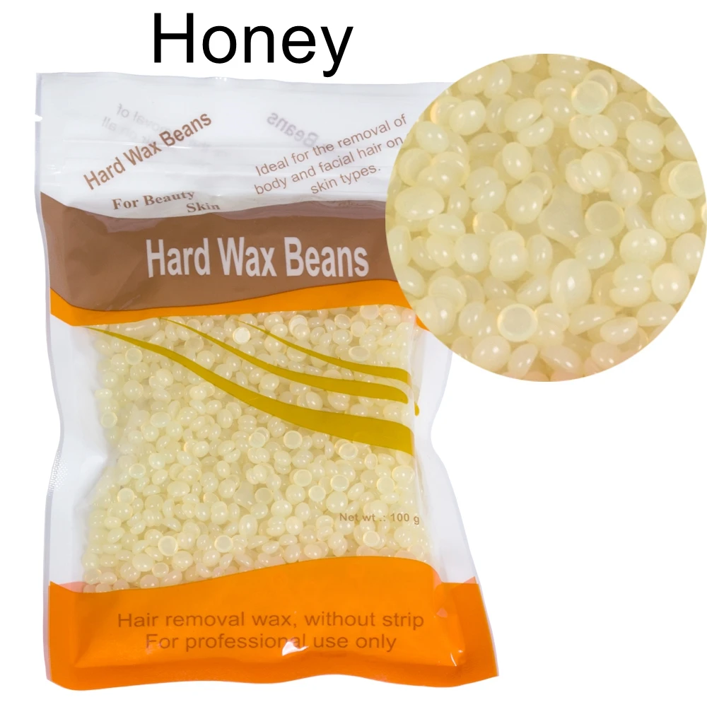 100pcs 100g Hard Hot Film Waxing Beans Bead Pellet Armpit Arm Legs Hair Removal No Strip Depilatory Wax-melt Warmer Machine hot