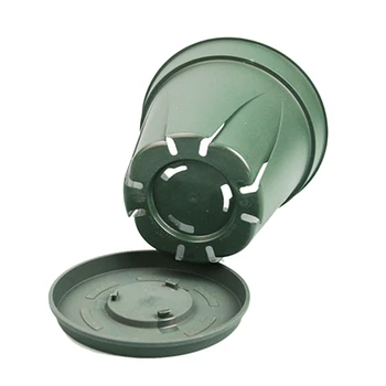 

Tubby Gallon Basin Rose Control Root Seedling Basin Large Extra-Thick Plastic Flowerpot with Tray