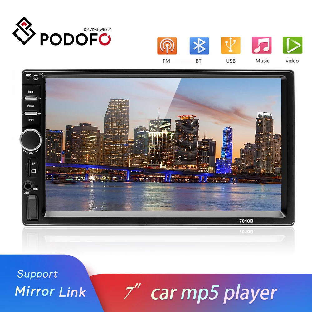 Podofo 7010B 2 Din Car Radios 7 " Car Multimedia Player Mirror Link Universal Autoradio MP5 Player For Hyundai Nissian Toyota|Car Multimedia Player| - AliExpress