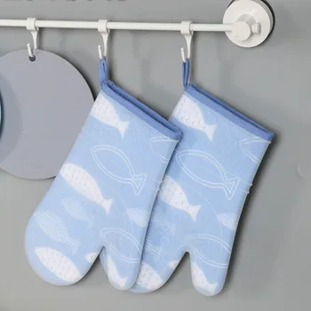 

Heat Resistant Creativity Fashion Oven Gloves Breathable Kawaii Creativity Durable Design Guante Horno Party Decoration Ec50st