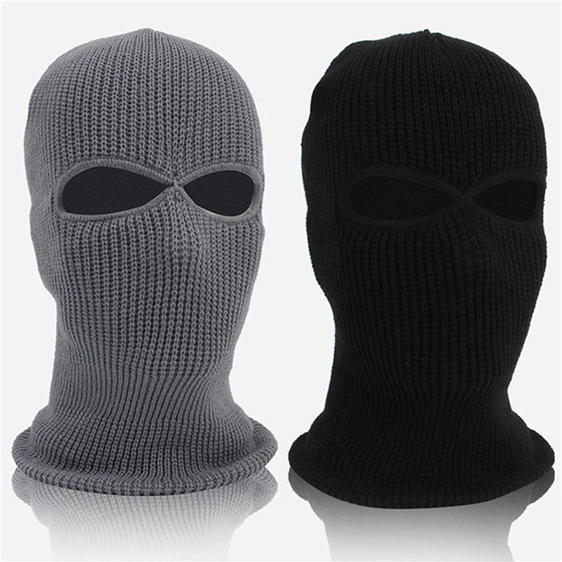 2021 Winter Warm Ski Cycling 2 Hole Balaclava Hood Cap Full Face Mask Outdoor Hiking Warm Face Mask Windproof Hat best beanies