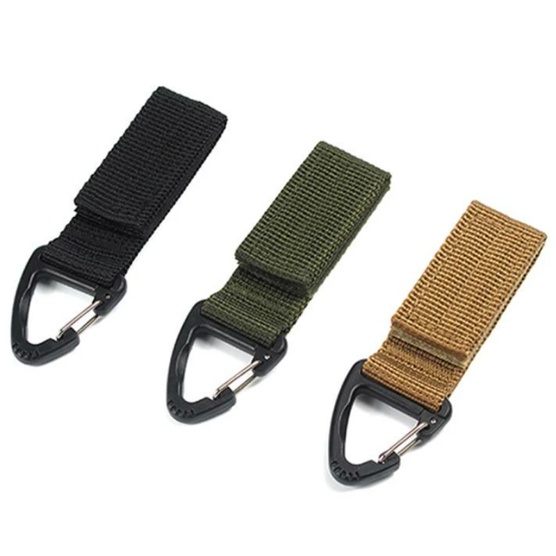 Mosquetón de nailon de alta resistencia, accesorio táctico de escalada, gancho para llaves, hebilla de sistema colgante, hebilla para cinturón