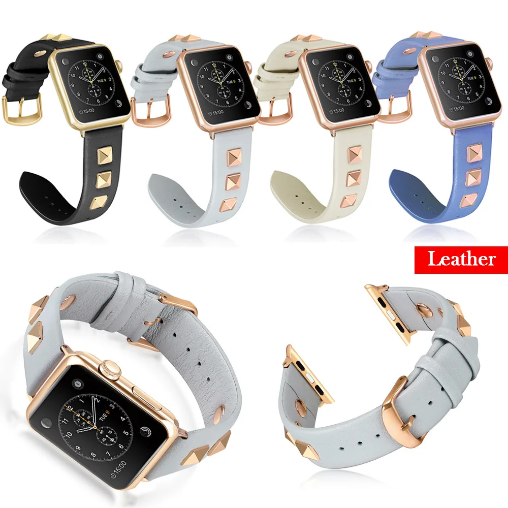 

New design luxury rivet diamond style strap for the Apple Watch strap series 5 4 3 2 1 Men's and women's strap 40mm 44mm 38/42