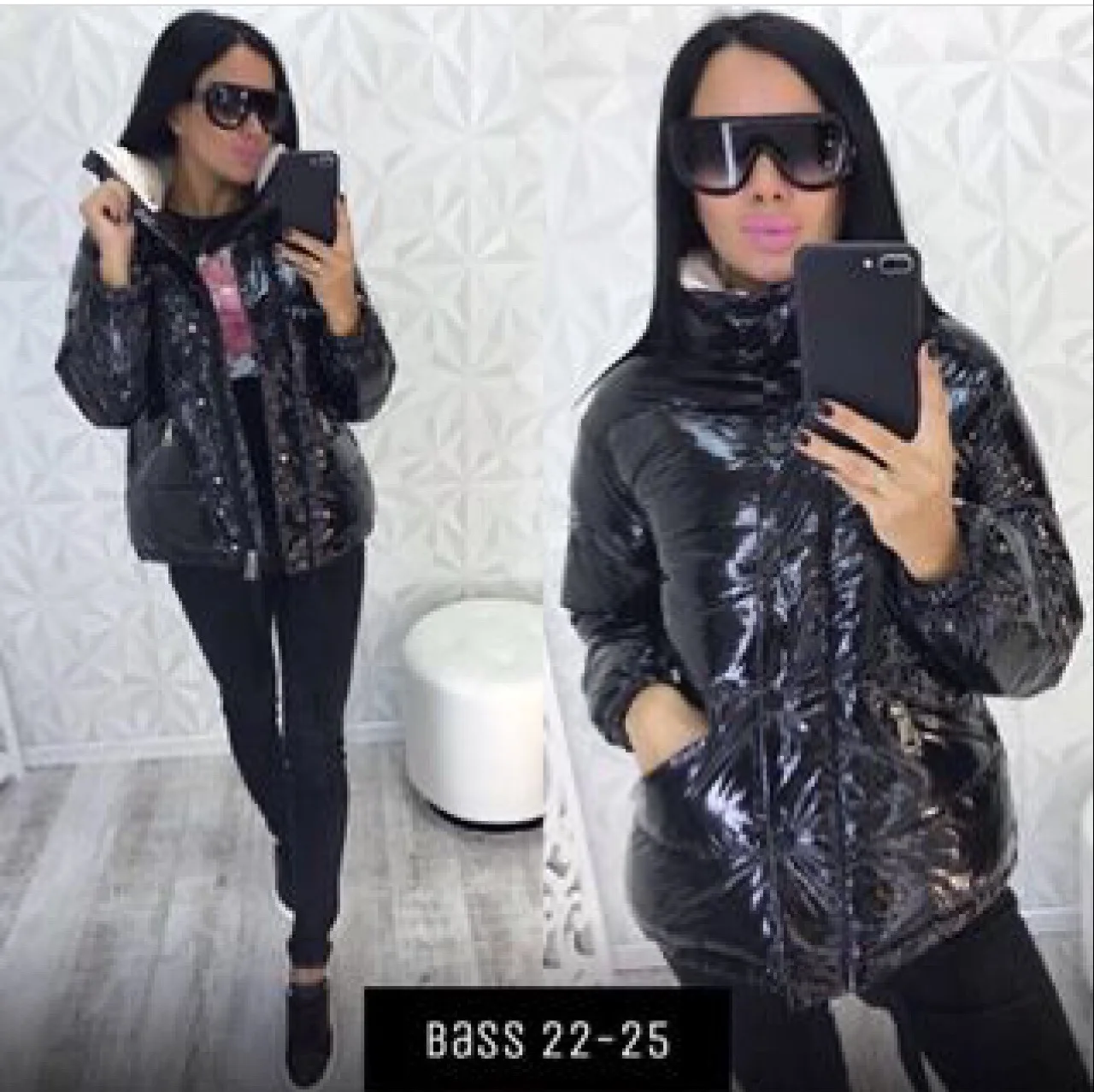 Winter New Style Korean-style down Coat Bright Surface Cotton-padded Clothes Women's Casual Cotton-padded Jacket Short Thic