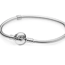 925 пробы серебряный браслет Изящный бант застежка цепочка-змейка с кристаллами браслет подходит из бисера Шарм Diy ювелирные изделия