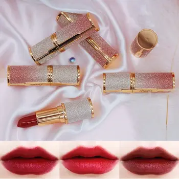 

Star glow matte face lipstick Cow blood moisturizing waterproof lip makeup