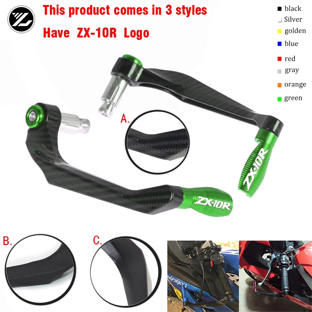 

Motocycle Handlebar Handle grips Bar Ends Brake Clutch Levers Guard Protector For Kawasaki ZX-10R ZX10R ZX 10R 2011-2018 2017