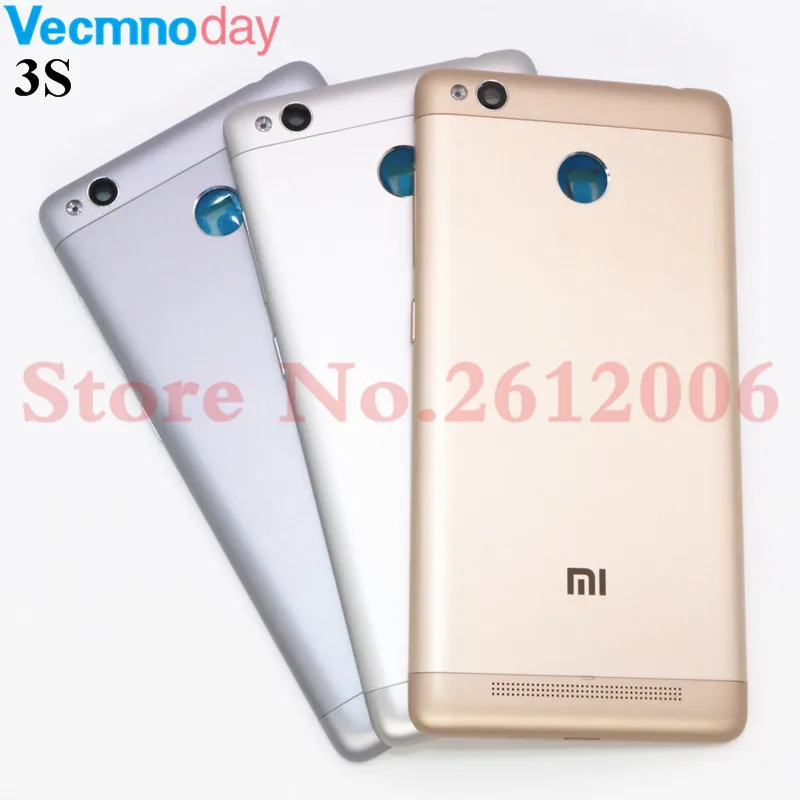 

Original 5.0" For Xiaomi Redmi 3S /Redmi 3 Pro Back Battery Door Cover Housing + Camera Glass Lens + Power Volume Buttons