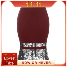 Женская юбка, однотонная, винтажная, высокая талия, кружевная, длинная, специальный дизайн, элегантный стиль, faldas largas mujer