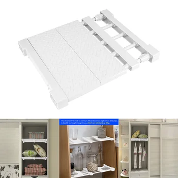 

Adjustable Closet Organizer Extendable Closet Shelf Storage Rack Space Saving Wardrobe Decorative Shelves Cabinet Holders Shelf