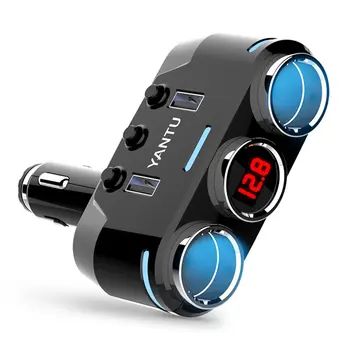 

Car Charger Cigarette Lighter One To Three Wireless Upgrade Voltage Monitoring