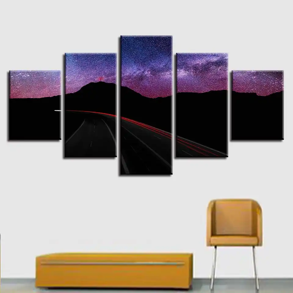 Pintura Hd Impresion Lienzo Marco Arte Decoracion Pared 5 Piezas