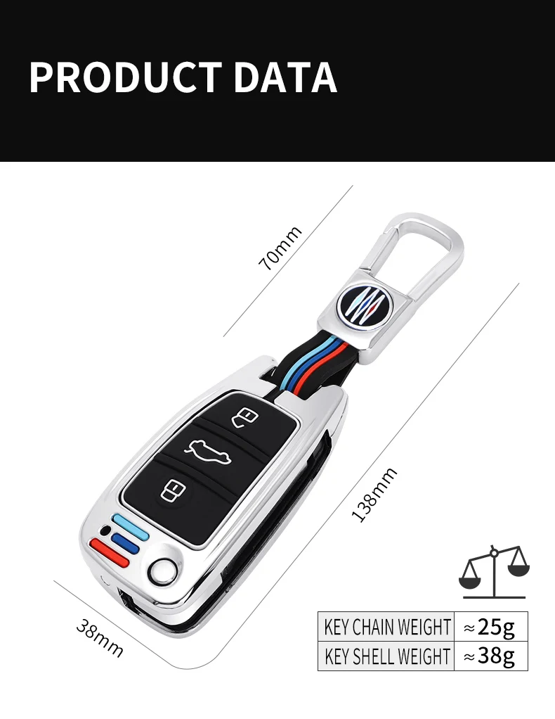 In Lega di zinco Custodia/cover per Chiave/telecomando Per Audi A3 A4 A5 C5 C6 8L 8P B6 B7 B8 C6 RS3 Q3 Q7 TT 8L 8V S3 Accessori 20 In Lega di zinco Custodia/cover per Chiave/telecomando Per Audi A3 A4 A5 C5 C6 8L 8P B6 B7 B8 C6 RS3 Q3 Q7 TT 8L 8V S3 Accessori - H421912eebcef4e069e1c31b3848ab6c27