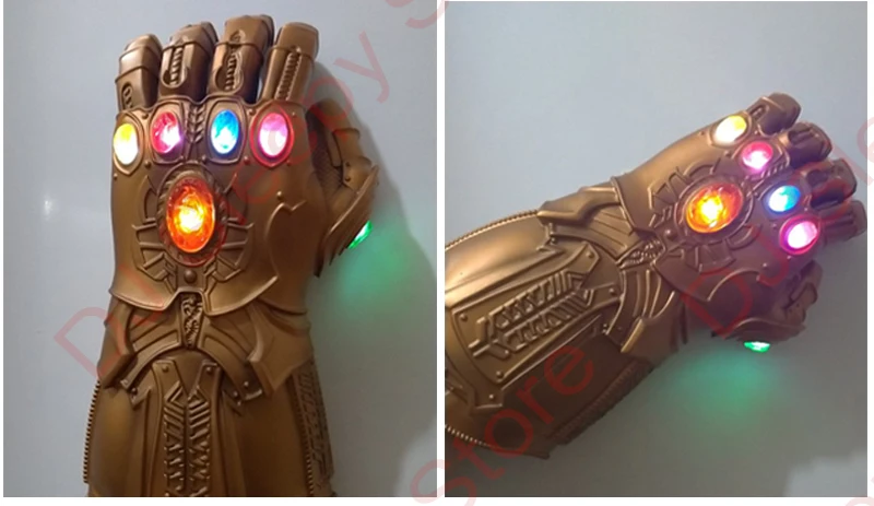 Los The Avengers 4 костюмированные костюмы для торжеств танос Led Infinity Gauntlet Infinity Stones War Led перчатка с крагами размер для детей и взрослых