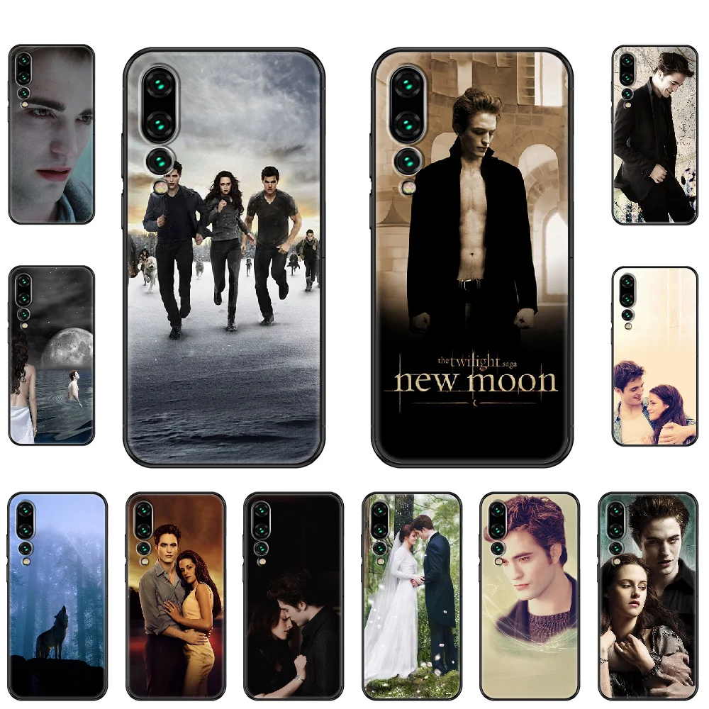 Чехол для телефона Twilight Huawei P 8 10 20 30 Smart Plus 2019 Z Lite Pro 2017 черный художественный