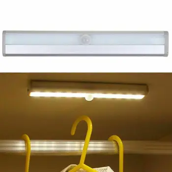 

10 LED Motion Sensor Closet Light Home Wireless Night Cabinet Battery Powered