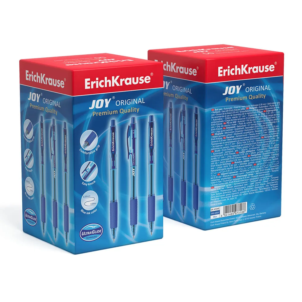 Ручка шариковая автоматическая ErichKrause JOY Original Ultra Glide Technology цвет чернил синий (в