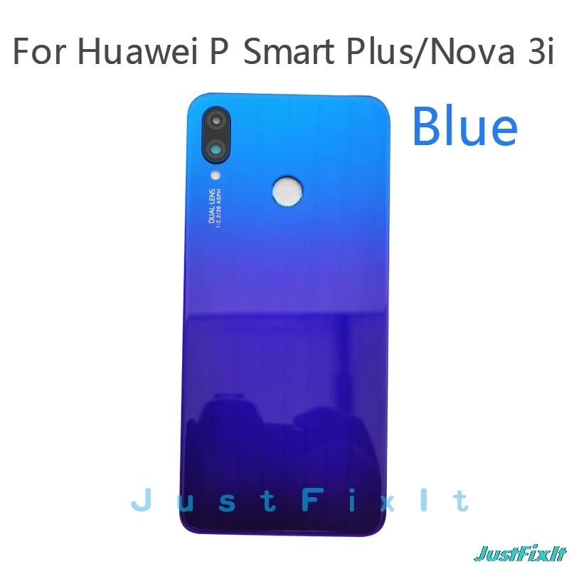 Для huawei Nova 3i Задняя стеклянная крышка батарейного отсека задняя дверь корпус панель для huawei Nova 3i Задняя стеклянная крышка - Цвет: blue