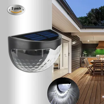

2PCS Solar Light Outdoors Waterproof Led Solar Power Light for Garden Decoration Wall Light 6LED Garden Lamp Street Lamp