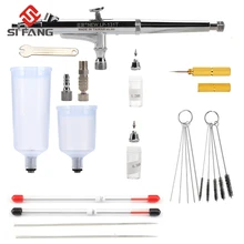 PISTOLA DE PULVERIZACIÓN de aerógrafo de doble acción, 0,2/0,3/0,5mm, conexión rápida, alimentación por gravedad, tatuaje, Nail Art, pintura de coche, 20cc, 40CC