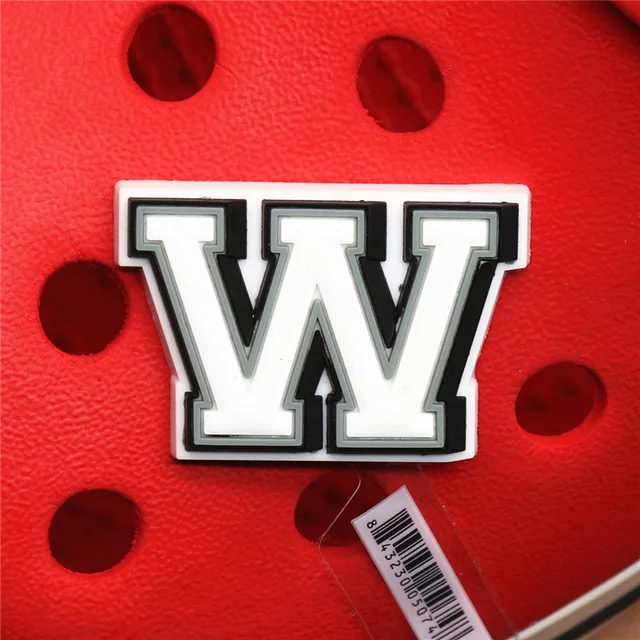 Original PVC Shoe Buckle Accessories DIY Combination English Alphabet Shoes Decoration Jibz for Croc Charms Bracelets Kids Gifts U165-W