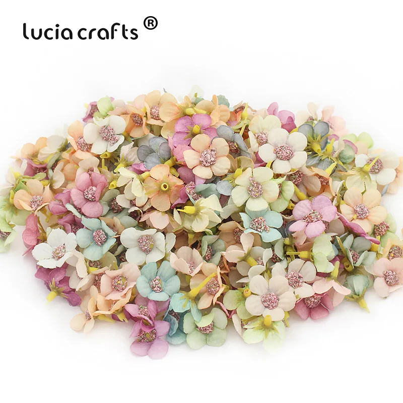 

50/100pcs 2.5cm Mini Multicolor Daisy Flower Heads Artificial Flower For Home Wedding Scrapbooking Garland Headdress Decor A1109