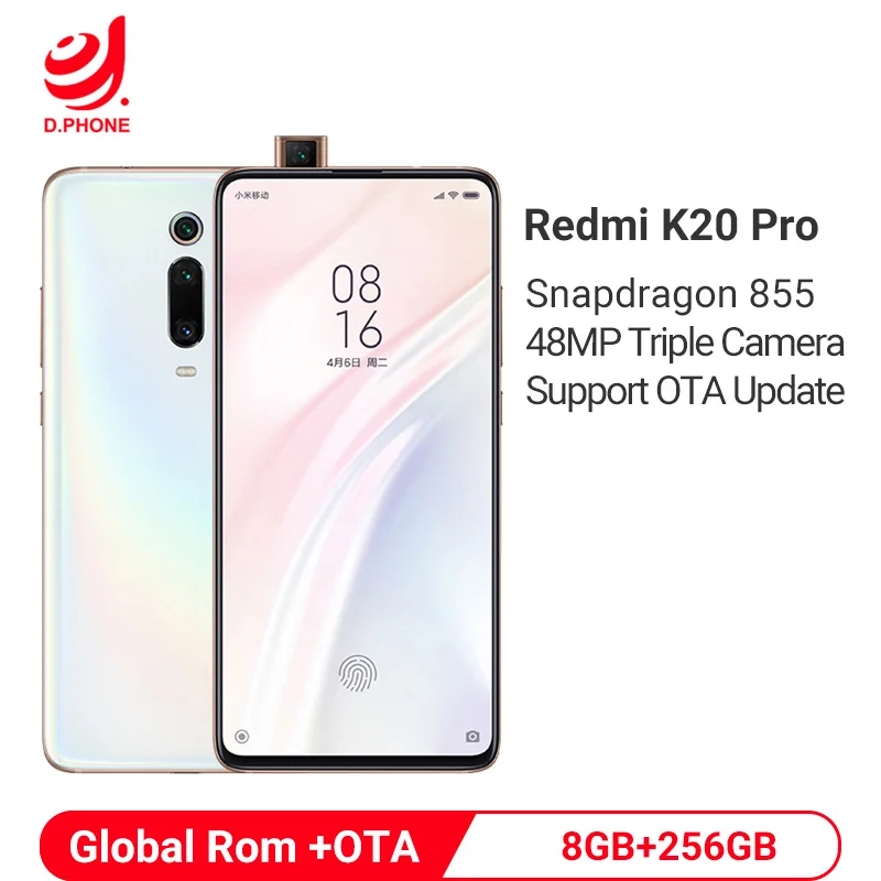  Global Rom Xiaomi Redmi K20 Pro 8GB 256GB Snapdragon 855 Octa Core 4000mAh Pop-up Front Camera 48MP