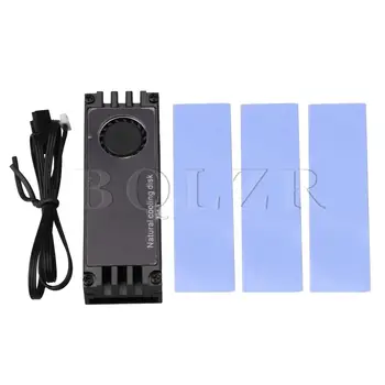 

BQLZR Temperature Digital Display Heatsink for M.2 2280 SSD Hard Disk Black