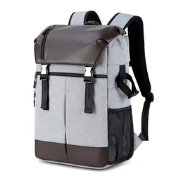 New Men Women's DSLR Waterproof Camera Backpack Large Capacity Anti-theft Photography Bag For Canon Nikon Sony Reflector Stripe