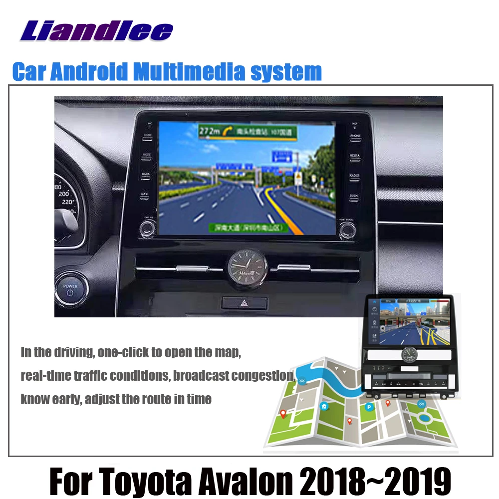 Discount Liandlee Android 8.1 For Toyota Avalon 2018~2019 Original car style Stereo Screen Carplay DSP BT GPS Navi Navigation Map Media 4