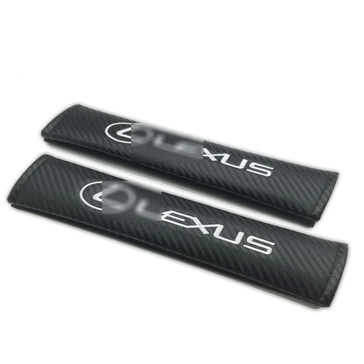 

2pcs Car Seat Belts Covers For LEXUS RX270 ES200 GX LS LX NX IS300 GS CT200h Carbon Fiber Belt Shoulder Sleeve car Accessories