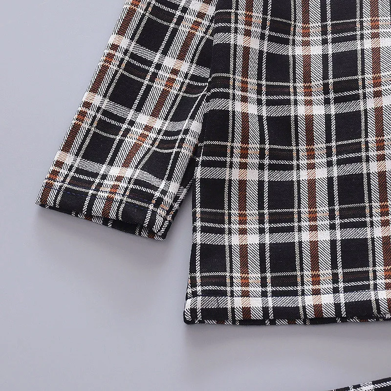 new gentleman baby boys clothing set Children spring autumn brown coat+ pants fake three-piece suit kids boy clothes suit