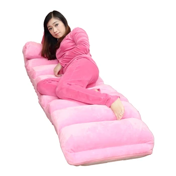 

Lazy Couch Tatami Bed Folding Backrest Single Bedroom Small Bed Above Ground Room Balcony Net Red Chair