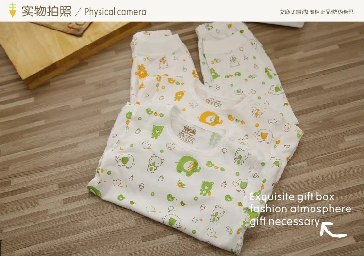 Одежда для малышей 1-2-3-4 лет Для мужчин и Для женщин детские мягкие облегающее нижнее бельё из чистого хлопка, комплект Костюмы завод
