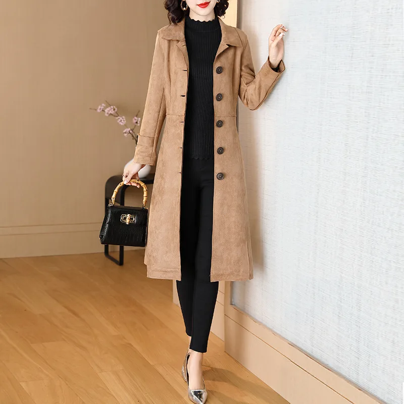 

AYUYNSUE Long Trench Coat for Women Windbreaker Spring Autumn Korean Clothes Womens Trench Coats 2020 VJF1914676H KJ4249