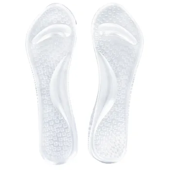 

1 pair Transparent Gel Insoles with Forefoot Arch Support Foot Fatigue/ Dtress/ Pain/ Massage