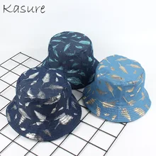 KASURE унисекс джинсовые кепки с блестящим золотым и серебряным принтом листьев для женщин и мужчин Двусторонняя Солнцезащитная уличная шапка