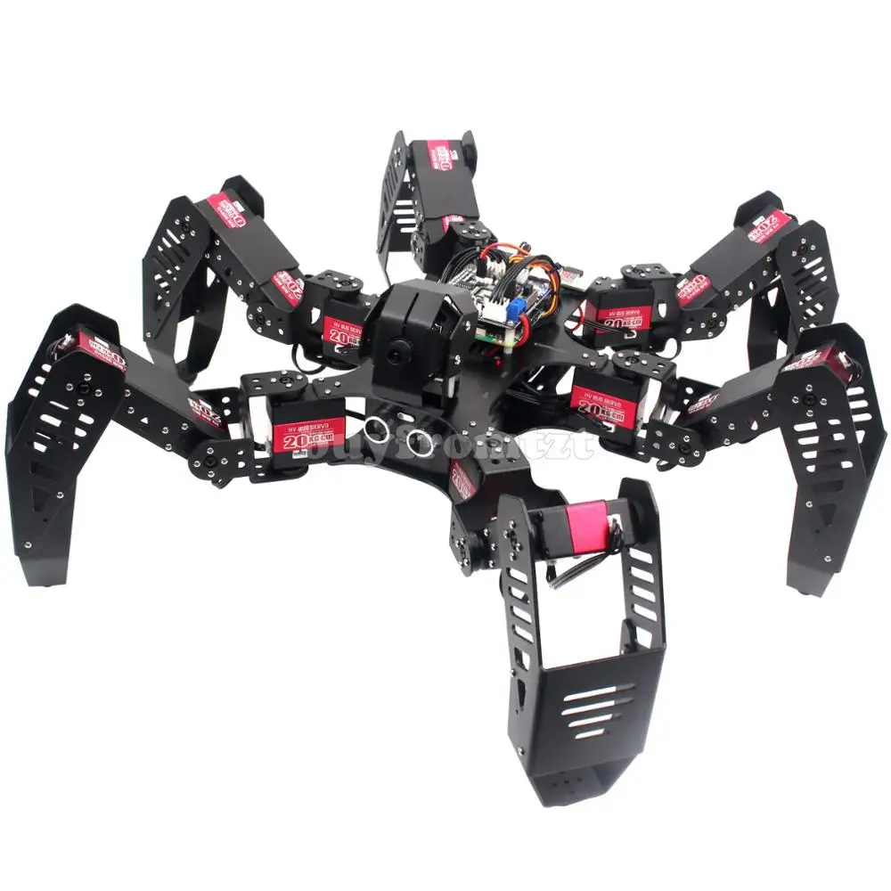 18DOF Hexapod робот-Паук Робот 2DOF PTZ с основной платой для Raspberry Pi 3B+ готовые