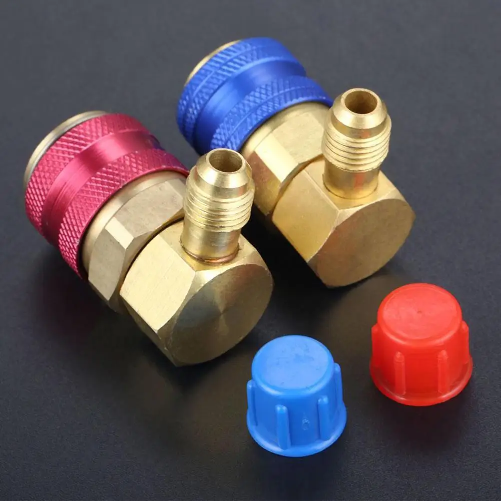 

R134a Air Conditioning Quick Connector 90 Degree Connector Qc-15lh Plus Fluoride Connector Filling Tool