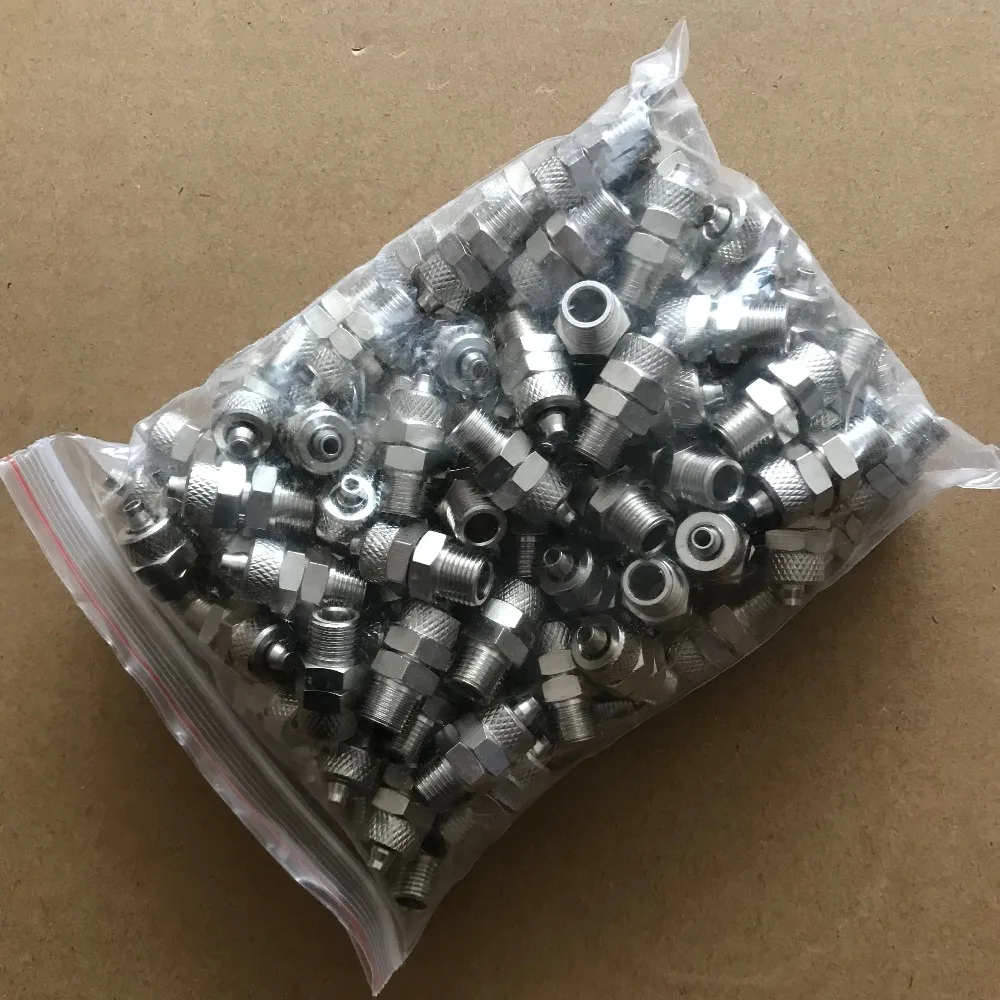 OD 6 8 10 12 мм Внутренний нитки 1/8 "1/4" 3/8 "1/2" BSP RPC Push On накатанной Пневматический быстрый винт металлический разъем