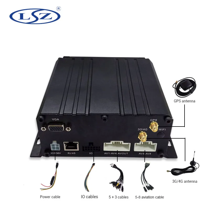 1080P 8Ch Мобильный dvr Поддержка 3G 4G WiFi GPS MDVR с