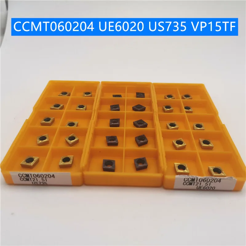 

30PCS CCMT060204 CCMT060208 VP15TF UE6020 US735 Carbide Insert Turning Tool Turning Milling Cutter CNC Cutting Tool Slot Cutting