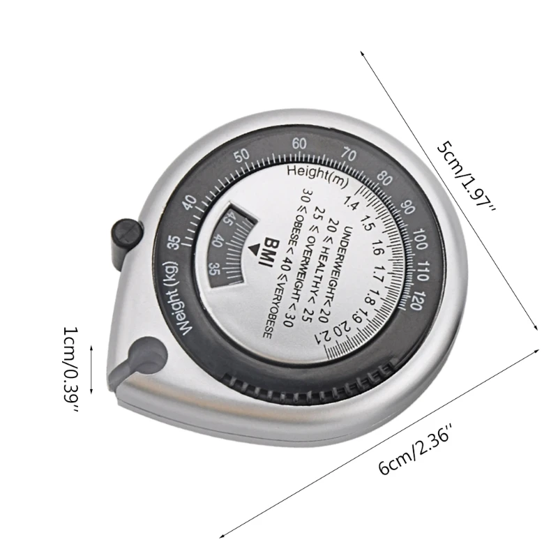 Tape Measure Measuring Tape Body Mass Measuring Tape Measure 150cm BMI Calculator-Fitness Weight Loss Muscle Fat Test-Push-Button Retract