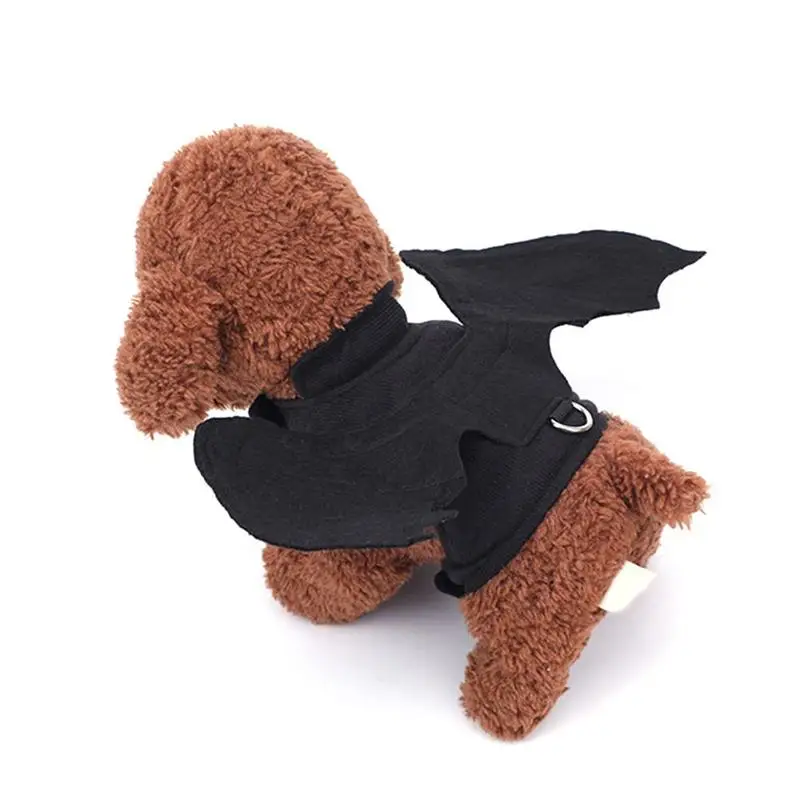 Праздничная одежда для домашних животных крыло летучей мыши Складная кошка собака черные пауки милое зимнее платье жгут костюм папы украшения Аксессуары