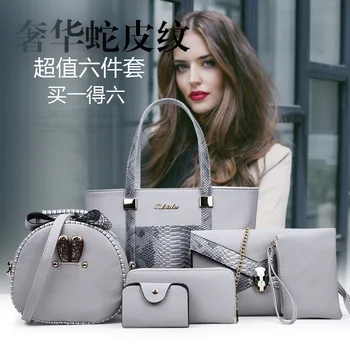 

European and American Fashion Trend Classic embossed Snake Pattern single-shouldered handle oblique cross multi-purpose bag