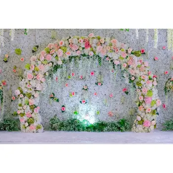 

Flowers Arch Wall Photographic Backdrop Custom Background Fond Photo for Baby Shower Children Valentine's Day Wedding Photocall