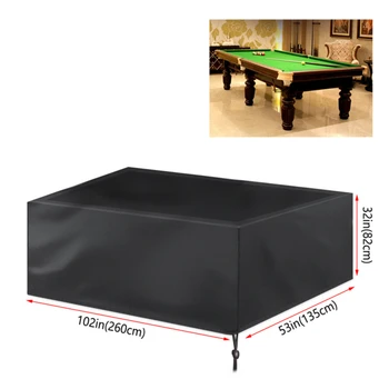 

Dustproof Waterproof Outdoor Full Pool Solid With Drawstring Billiard Table Dust Cover Table Protector Oxford Cloth