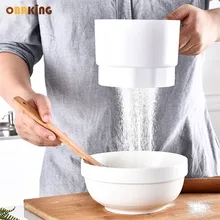 OBRKING пластиковый Электрический сито для муки шейкер для просеивания муки ручной порошок сито для просеивания муки сетчатый фильтр кухонный инструмент для выпечки